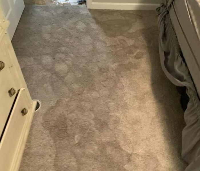 Saturated carpet from flooding 