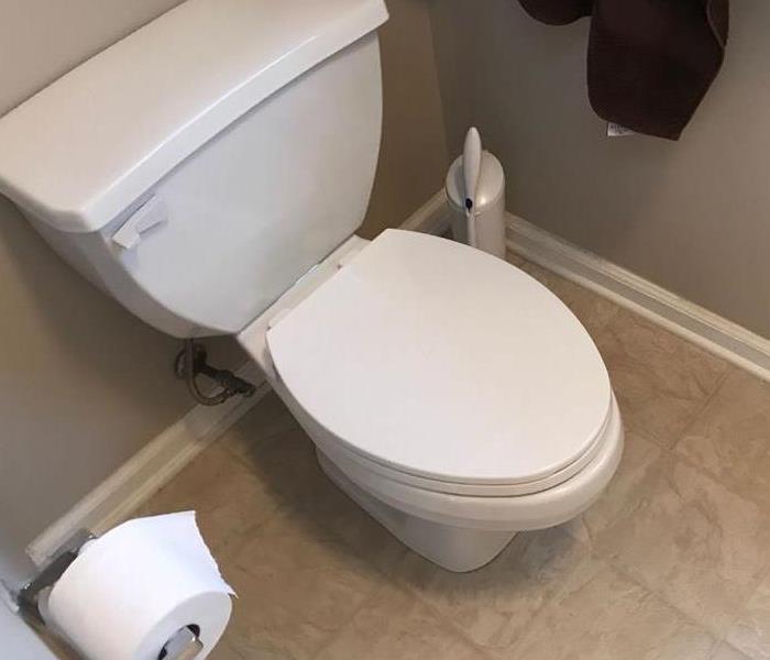 toilet in master bathroom that caused water damage